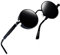 Joopin Polarizzate Occhiali da Sole Uomo Donna Rotondi Metallo Retro Vintage Steampunk Occhiali Unisex (Montatura Nero)