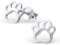Monkimau Mädchen Ohrringe Pfote Ohrstecker aus 925 Sterling Silver Silber
