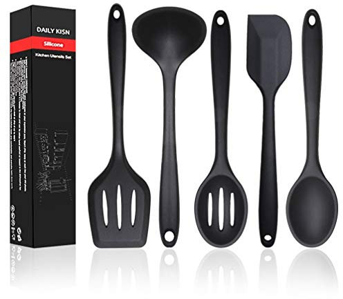 Ensemble d'ustensiles de cuisine en Silicone, spatule/tourneur/cuillère de service/louche à soupe/cuillère à fente, pour la maison et le Camping