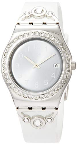 Swatch Damen Analog Quarz Uhr mit Gummi Armband YLS463