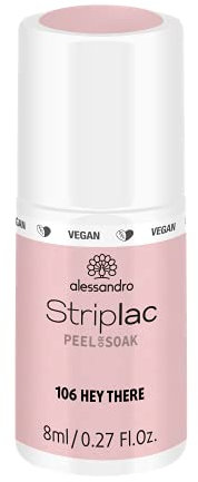 alessandro Striplac UV-Nagellack Hey There – Schonend und langanhaltend – Einfache Entfernung dank Peel-Off-Technologie – Vegan und tierversuchsfrei – 8 ml
