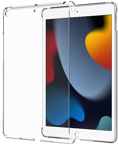 MoKo Hülle Kompatibel mit Neu iPad 9. Generation 2021 / iPad 8. Gen. 2020 / iPad 7. Gen. 2019, Ultra Slim Translucent Hart Polycarbonate Schale Schutzhülle Case für iPad 10,2, Matte Transparent
