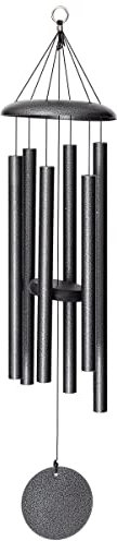 Corinthian Bells von Wind River – 91,4 cm silberfarbenes Windspiel für Terrasse, Hinterhof, Garten und Außendekoration (Aluminium-Glockenspiel)