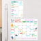 Calendario magnético con superficie de borrado en seco para nevera, pizarra blanca decoración pared del hogar, cocina, etc. 38 x 29 cm, tablero lista comestibles