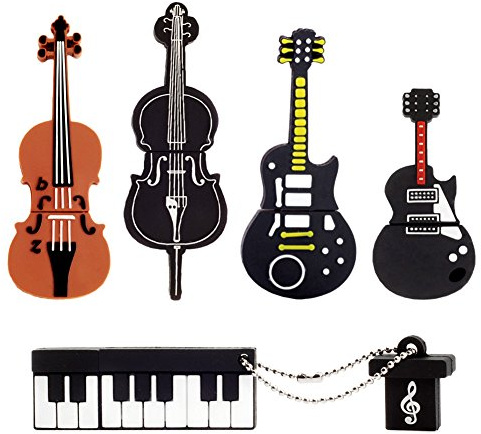 LEIZHAN Lot de 5 clés USB 2.0 pour étudiants, 32 Go, instruments de musique