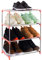 Xerhnan kleines Schuhregal mit 4 Ebenen, Schuhablage Für Bis Zu 8 Paar Schuhe für Eingang/Schrank für platzsparende Aufbewahrung (Rosa)