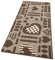 emmevi Alfombra de cocina antideslizante con corazones 3D, lavable, moderna, varios tamaños, mod. Clelia, dis.A, 57 x 170 cm, marrón