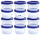 HomeyGear Lot de 12 petits récipients alimentaires à couvercle torsadé étanches et hermétiques avec couvercles à visser et à sceller, sans BPA, empilables, réutilisables, essentiels de cuisine,