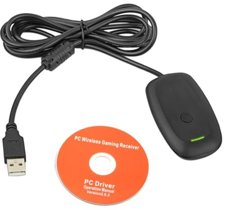 Adattatore ricevitore USB wireless da gioco compatibile con controller Microsoft Xbox 360, adattatore di gioco per laptop per Windows PC
