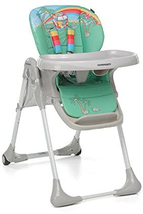 Foppapedretti Seggiolone Meeting, bambini da 6 mesi a 3 anni (fino a 15 Kg), Seduta/Poggiapiedi/Schienale Regolabili, Cesto Porta Oggetti, Stabile e Confortevole, con Imbottitura Lavabile, Spring