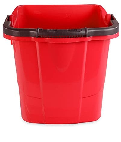 Hypafol 25 Liter Eimer (rot) mit ergonomischem Henkel und Skala zum Ablesen der Füllmenge | Putzeimer für den tägliche Gebrauch