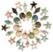 30 Pièces Conque Coquilles Plaqué Breloques, Shell Sirène Queue Charmes Alliage Émail Pendentifs, Alliage Shell Pendentif Marine Animal, Pendentif Conque Plaqué Breloques pour Collier Bracelet