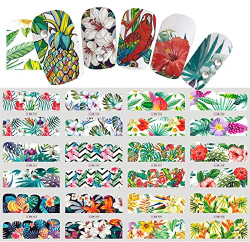 Nail Art Stickers Decals 1 Stück Monstera Blatt Blume Design Wasser Transfer Nail Art Sticker Maniküre Aufkleber Praktisch und beliebt