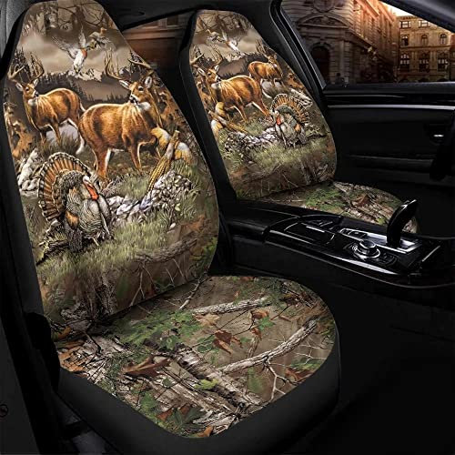 456 Auto-Schonbezüge Wildtier-Jagd-Malerei Autositzbezüge Einfach Zu Montierende Auto-Zubehör Für Wohnmobil, Lastwagen, Anhänger, 52X138Cm