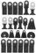 Lames de scie oscillante, lot de 23 pièces, lames d'outils multifonctions en carbure, accessoires pour outils oscillants multi-outils pour Fein, Worx, etc