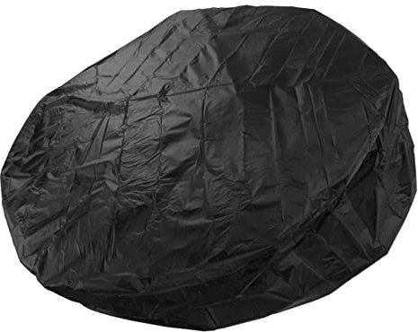 Pssopp -Abdeckung Wasserdicht Tragbare Außen-Terrasse Runde Aufblasbare -Abdeckung Schutz Badewanne Pool-Staubs Chutz (190 Silber Polyester-TAFT) (Schwarz)
