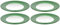 Villeroy & Boch Boston Lot de 4 assiettes de présentation Vert