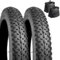 YunSCM 2Pcs 20 Zoll Reifen 20x2.80 Mantel 71-406 Plus 2Pcs 20 Zoll Schlauch AV32mm Ventil kompatibel Mountainbike, Road Bike, City Bike 20x2.80 Faltbarer Fahrradreifen und Schlauch