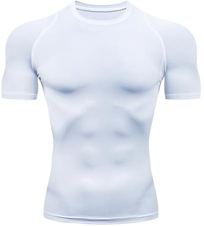 Smatstyle Kompressionsshirt Kurzarm Herren Sport T-Shirt Compression Trainingsshirt elastisches Kurzarm Schnelltrocknendes Funktionsshirt Atmungsaktives Laufshirt