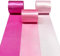 60M Ruban de satin rose rose 3 Couleurs 5cm de large ruban rose foncé rose clair pour emballage de cadeaux DIY artisanat frange à suspendre fête guirlande fille anniversaire mariage baptême décor