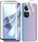Jewloofa Protector de Pantalla Compatible con OPPO Reno 10/Reno 10 Pro Cristal Templado [1 Piezas] y Protector de Lente cámara [2 Piezas], 9H Dureza, Vidrio Templado para OPPO Reno 10/Reno 10 Pro