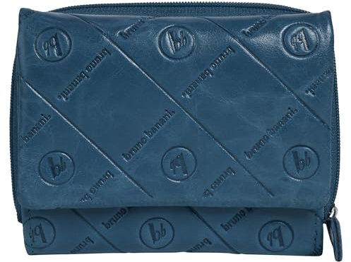 bruno banani kleine Geldbörse im Querformat Echt Leder Damen | RFID-Schutz, praktische Fächeraufteilung, 5 Einsteckmöglichkeiten, Münzfach mit Reißverschluss | 021827
