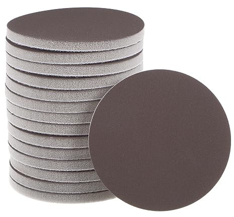 sourcing map 15pcs Sanding Sponge Hook and Loop Sanding Disc, 3-inch Sponge Sanding Pad 500 Grit Hook and Loop Sanding Disc Wet/Dry for Car Wood Drywall Metal Polishing & Grinding