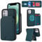 Zouzt for iPhone 12 Mini Detachable 2 in 1 Wallet Case with Card Holder for Magsafe, Magnetic PU Leather Flip Credit Slot Protective Phone Cover Women Men for iPhone 12 Mini 5.4 Inch - Green