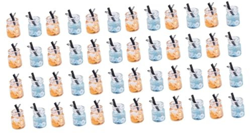 NUOBESTY 60pcs Fruit Beverage Bottle Charms Unique Jewelry Pendants for Crafting Safe for Earrings Necklaces Keychains