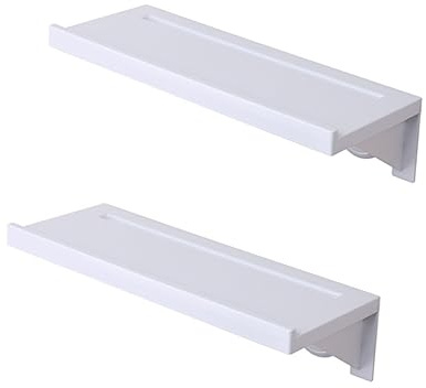 MAGICLULU Étagère De Rangement à Ventouse Pour Salle De Bain 2 Pièces Organisateur Multifonction En Plastique Rangement Des Petits Objets La Bain