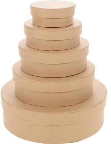 CLISPEED Geschenkkarton Mit Deckel, Geschenkboxen Set Kleine Schachteln Pappboxen | Kraftpapier-Karton Klein GroßE für Jewelry, Schokolade, Basteln, 5er Set