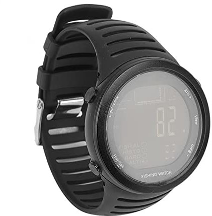 Reloj Barómetro de Pesca Termómetro Altímetro Impermeable para Actividades Al Aire (Black)