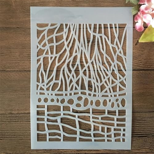 Schablonen zum Malen, A4, 29 cm, Spinnennetz, wiederverwendbare Schablonen zum Malen auf Holz, Wänden, Leinwand, Stein, Papier, Stoff, Möbeln, Schablonen zum Basteln