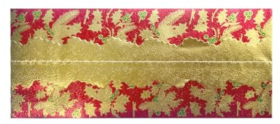 Anniversary House Pack of 1 Traditional Christmas Cake Frill, Red/Gold Holly Print Foil with Gold Foil Centre, Decorative Ribbon Trim for Cakes, Nostalgic Cake Decoration, Cake Decorations for Xmas