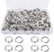 HO2NLE 100 Sets 20mm Kit Herramienta Ojetes Plata Ojales de Metal para Lonas, Cortinas, Toldos, Zapatos, Bolsas