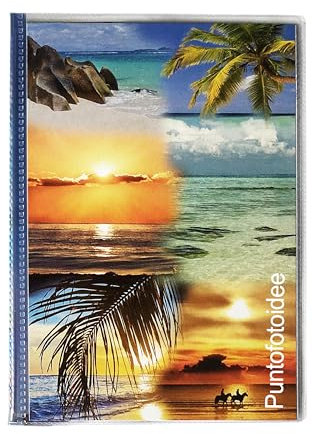 Álbum de fundas de 15 x 23 cm para 40 fotos con memo, tapa blanda personalizable, diseño aleatorio, transparente 15 x 23/20 (1)