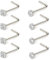 IKOPFLN 8 Pièces 20G Piercing Nez Anneaux Acier Chirurgical Femme Nose Stud Ring Screw Piercing Nez 2mm Diamond CZ Nostril Piercing Argent