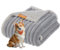 Feandrea Hundedecke, wasserdichte Decke, L, 127 x 102 cm, für kleine, mittelgroße Hunde, beidseitig verwendbar, Hundesofa waschbar, Taubengrau-hellgrau PPB035G01