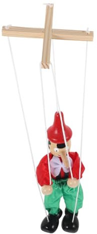 Kisangel Schnurpuppe Marionette Aus Holz Interaktive DIY Für Handmarionette Mit Zufälligen Kostümfarben Für Puppenspiele Theateraufführungen Und Kreative Spielstunden