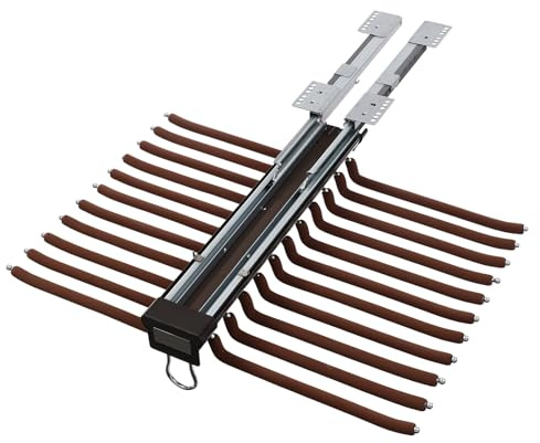 Hosenaufhängung Ausziehbar 22 Arme Hosenhalter für Kleiderschrank Hängende Kleiderstange Hosenbügel Platzsparend 15kg Tragfähigkeit Multifunktionale Kleiderbügel (Kaffeefarbe)