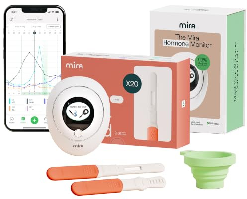 Mira Ultra4 Fertility Monitor & Ovulation Test Kit for Women, at-Home 4-Hormone Tracker (LH, FSH, E3G, PdG), Digital Analyzer with 20 Test Wands, 7× More Accurate Than Other Fertility Trackers