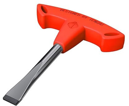 TONHOKJ T-Griff Schlitzschraubendreher 10mm – Ergonomischer Flachkopf-Schraubenzieher für Kamera Schnellwechselplatte, Stativ & Einbeinstativ – Profi-Werkzeug aus Legiertem Stahl (Rot)