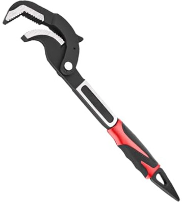 Pipe Wrench Pliers - 38CM Adjustable Wrench Pipe Clamp Tool | High Carbon Steel Plumber Tool Non-slip Handle for Water Pipe Installations Nuts Bolts