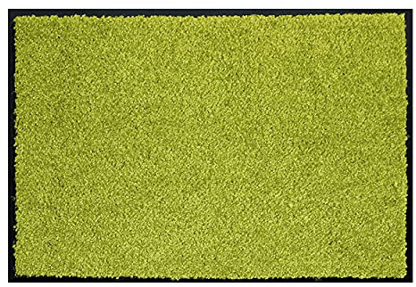 Astra Hochwertige Schmutzfangmatte - Fussmatte innen - bei 30° C waschbare Fußmatte - Rutschfester Läufer - Teppich Küche - Flur - grün 90x250 cm