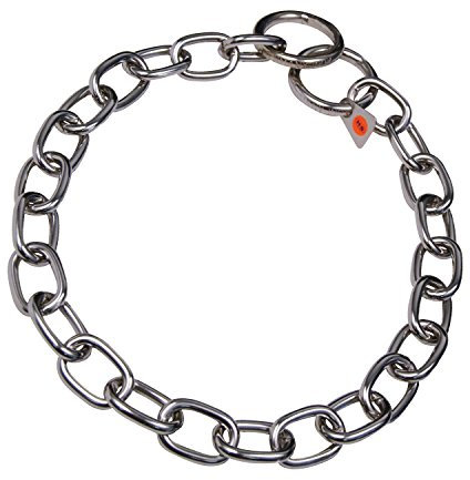 Herm Sprenger - Collier lien court en acier inoxydable, pour chien, taille 51cm à 74cm, multicolore, avec chaîne et corde en forme de col, pour races géantes, entraînement et promenades