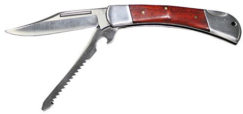 Max Fuchs Klappmesser, Hunter, Metallgriff mit Holzeinlage
