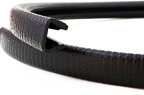 EUTRAS [10 m] Kantenschutz 9-12 mm schwarz – hält ohne Kleber – perfekt für Bleche und Autotüren – schützt und entschärft Kanten – TOP Industriequalität Made in Germany