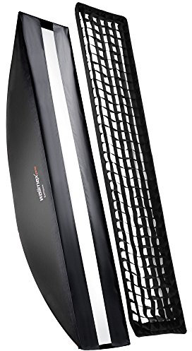Walimex Pro Softbox Plus Boîte à lumière pour Elinchrom 25 x 150 cm Orange Line