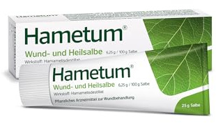 Hametum Wund und Heilsalbe | 25g | mit Hamamelis | bei kleinen Verletzungen wie Schürf- und Schnittwunden | fördert Wundheilung & hemmt Entzündung | Behandlung rissiger und entzündeter reifer Haut