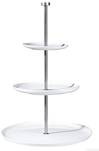 ASA 2011013 Etagere, Porzellan, 49 x 26,5 cm und 30 cm, Weiß